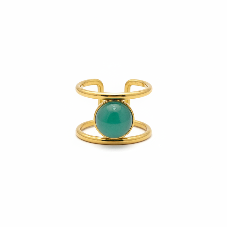 Anillo Gemas Aguamarina | Reinas by Stravaganzza Moda
