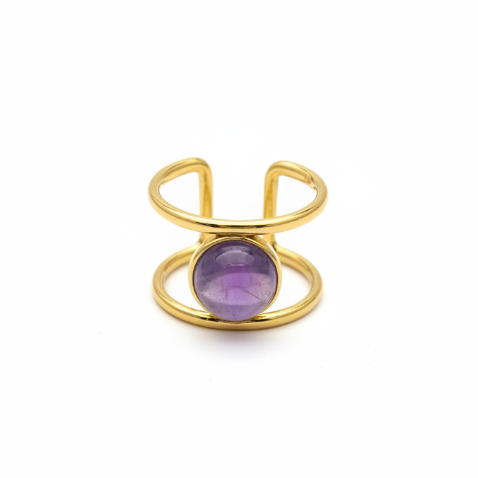 Anillo Gemas Amatista | Reinas by Stravaganzza Moda