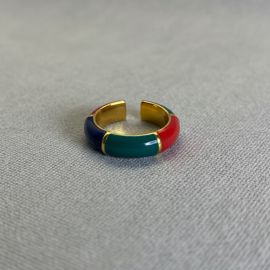 Anillo Mosaico Verde Detalle
