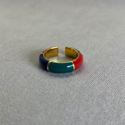 Anillo Mosaico Verde Detalle