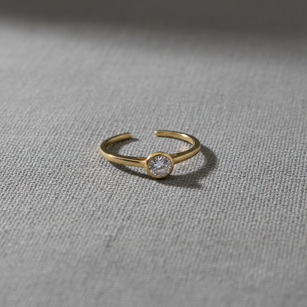 Anillo Transparente fondo gris