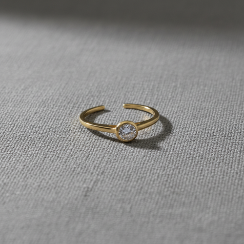 Anillo Transparente fondo gris