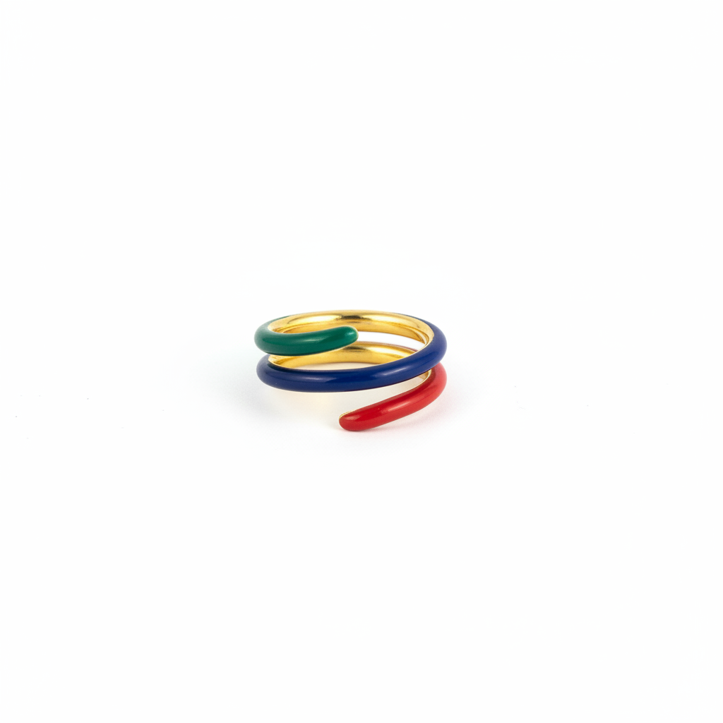 Anillo Twist Rojo/Verde