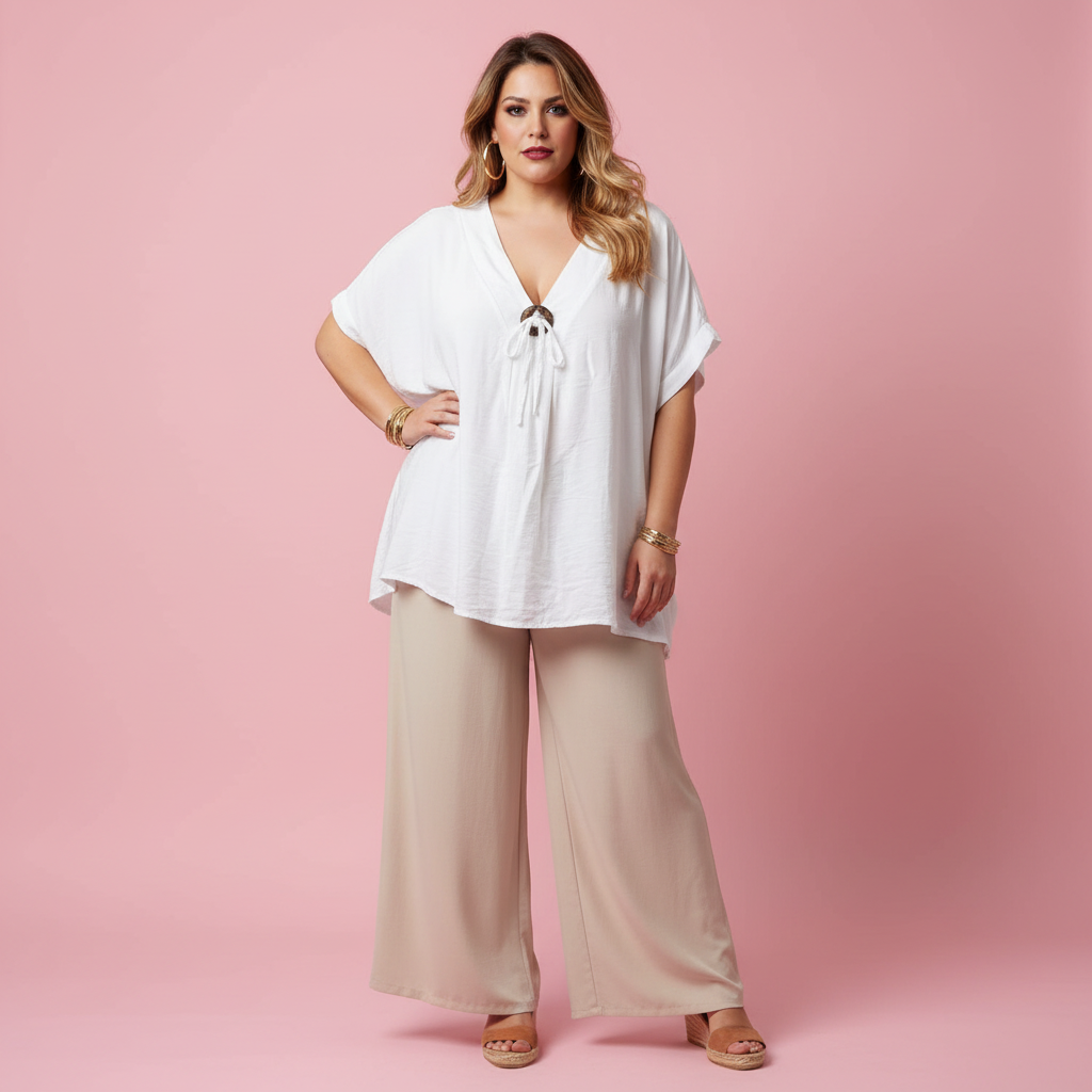 Blusa Amalfi - Modelo blanca
