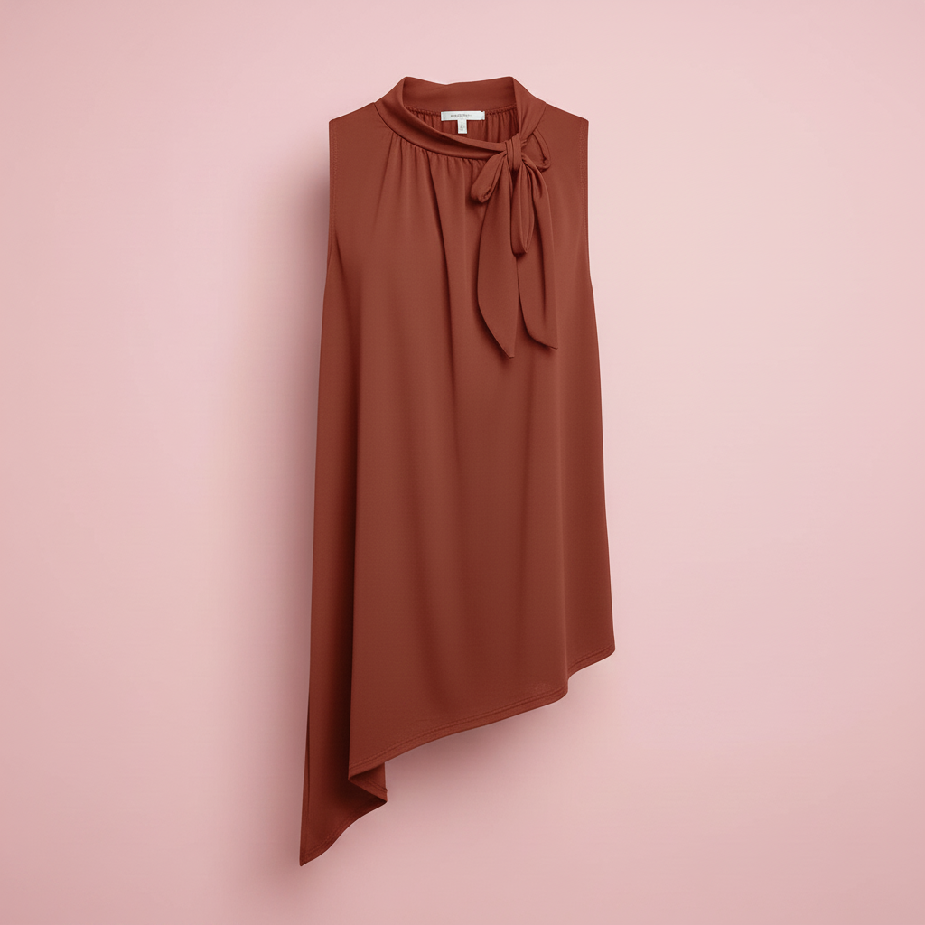 Blusa asimétrica teja