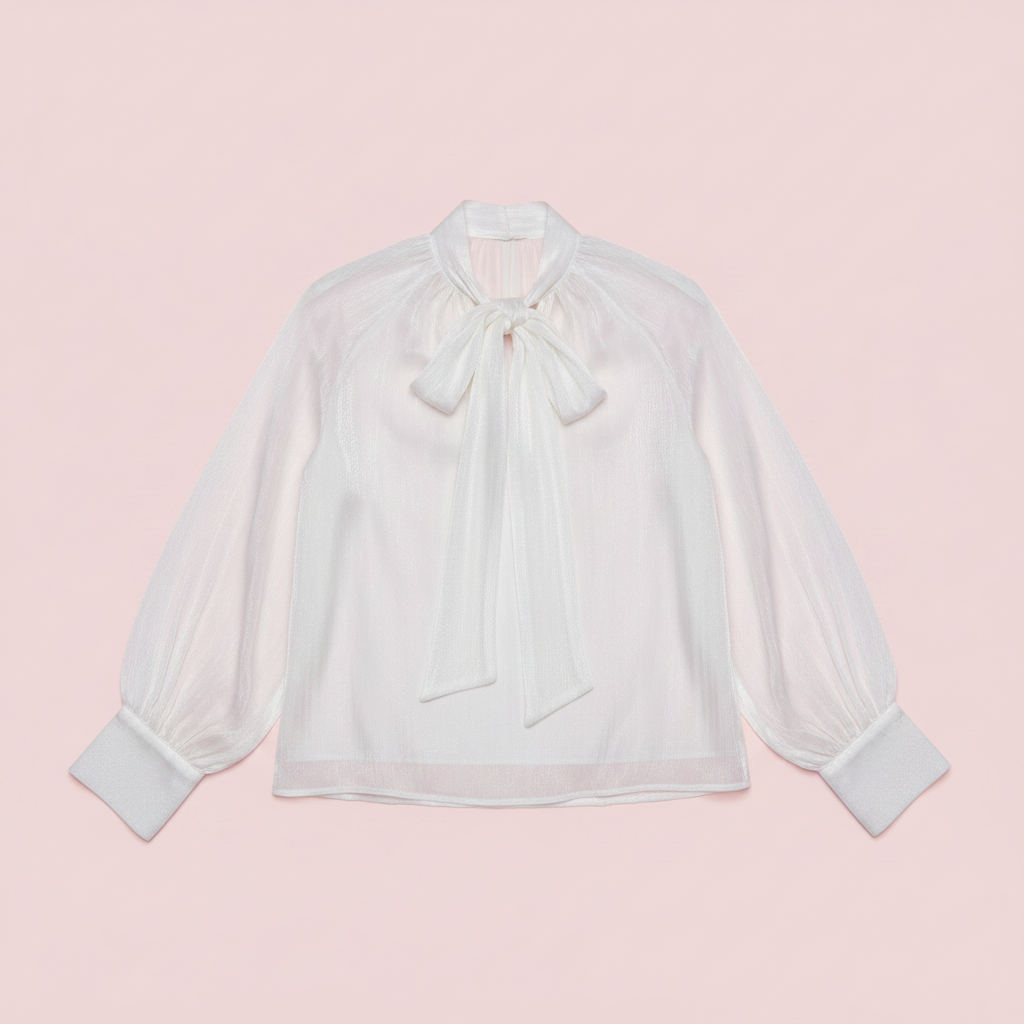 Blusa blanca producto solo fondo rosa
