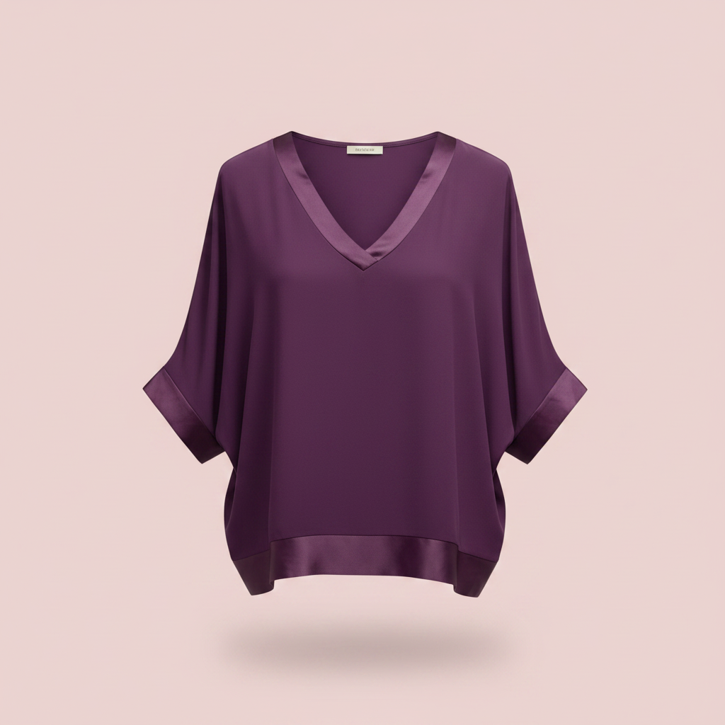 Blusa Khamsin Morado - Sin arrugas