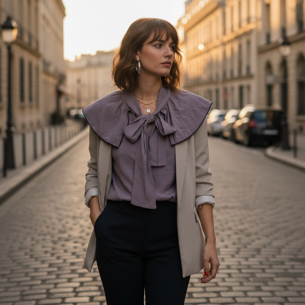 Blusa Mademoiselle morado | Reinas by Stravaganzza Moda