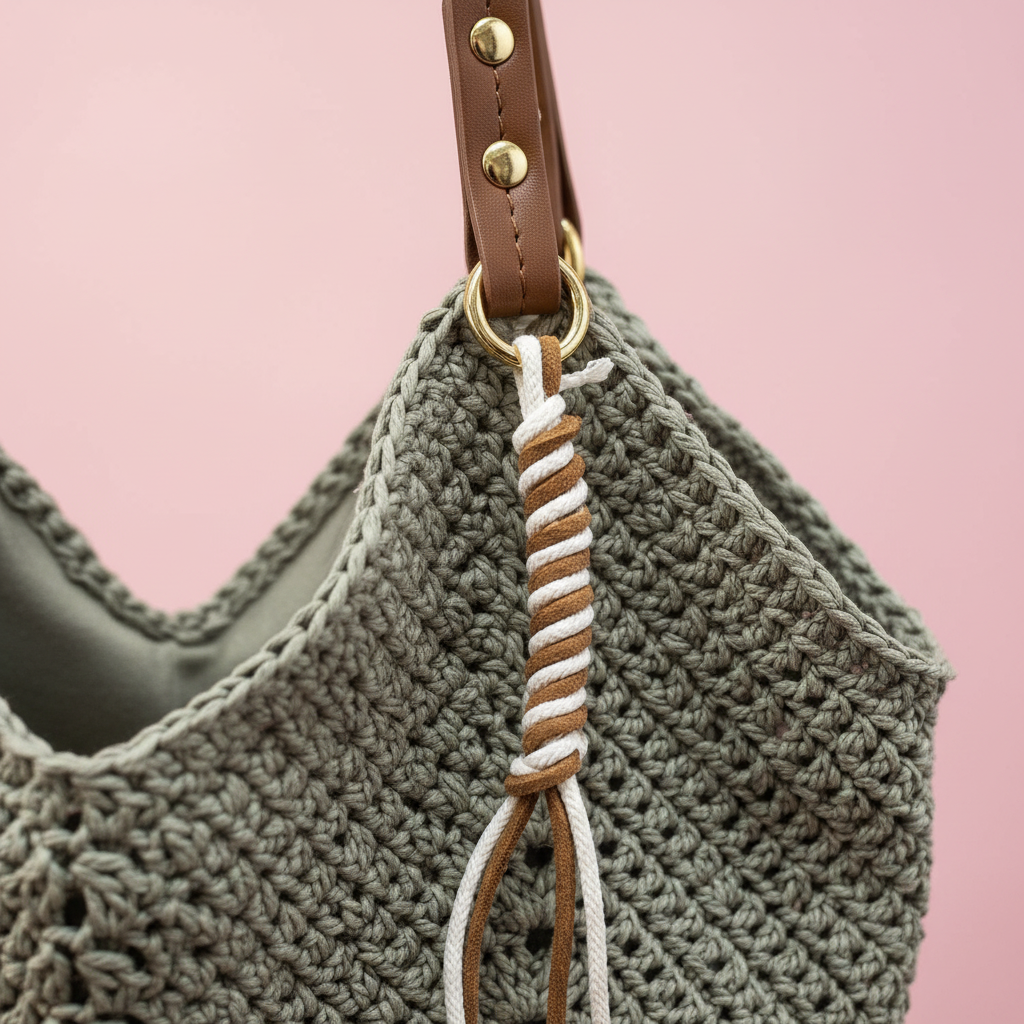 Bolso crochet detalle