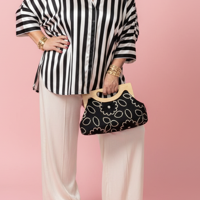 Bolso Gardenia - Modelo fondo rosa