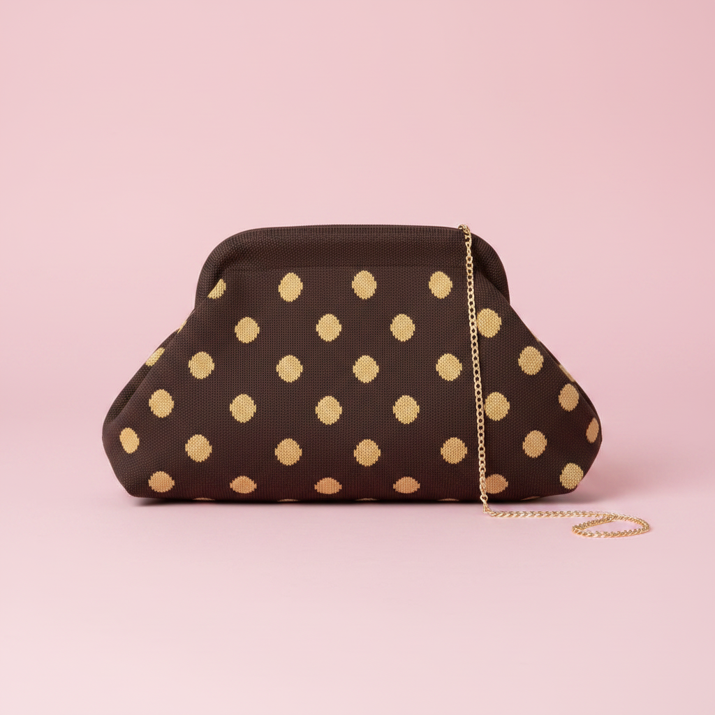 Bolso Lola Lunares Marrón Dorado