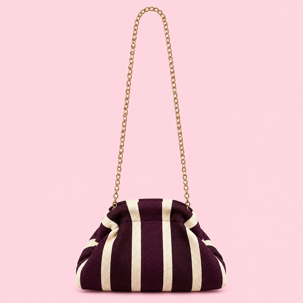 Bolso Lolita Mini berenjena a rayas