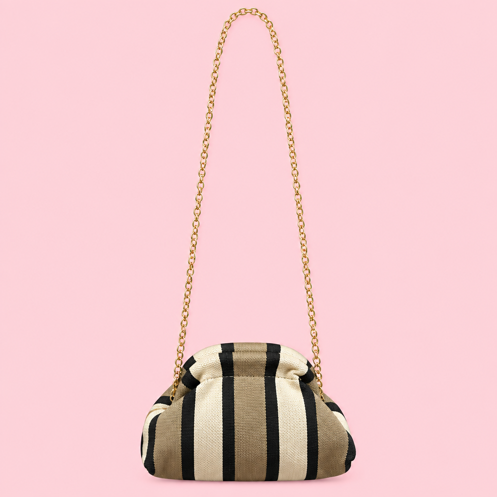 Bolso Lolita Mini de rayas claras y negras