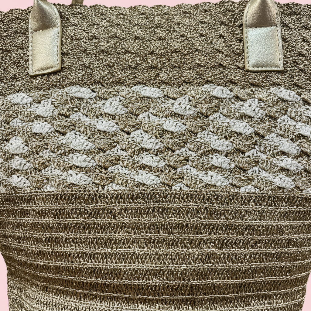 Bolso tote dorado - detalle