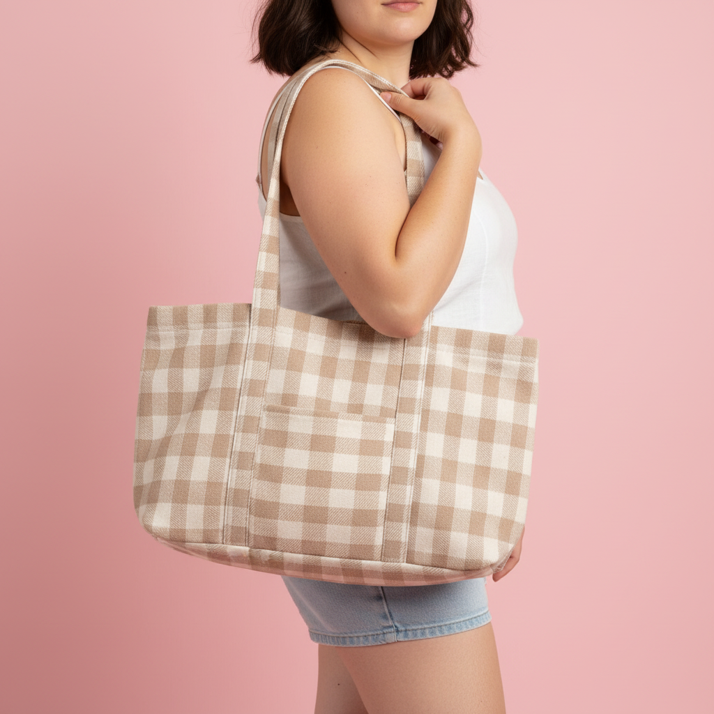 Bolso Vichy Beige - Modelo