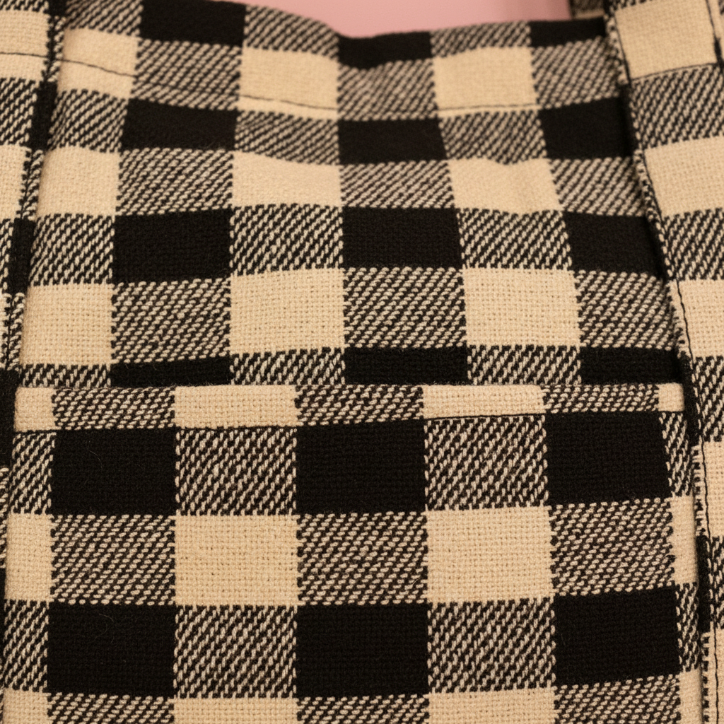 Bolso Vichy Negro - Detalle