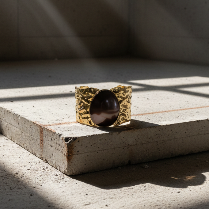 Brazalete Ébano Dorado | Reinas by Stravaganzza Moda