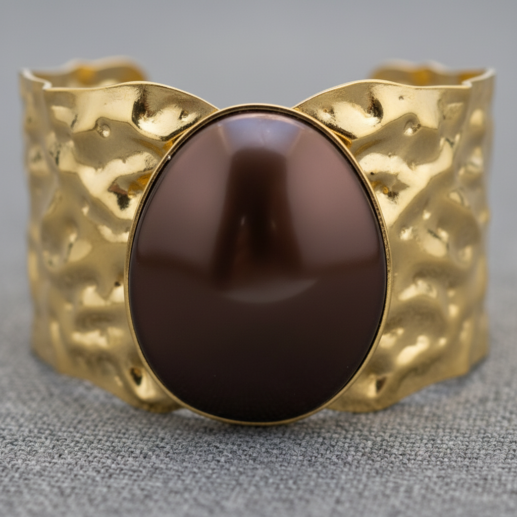 Brazalete Ébano Dorado | Reinas by Stravaganzza Moda