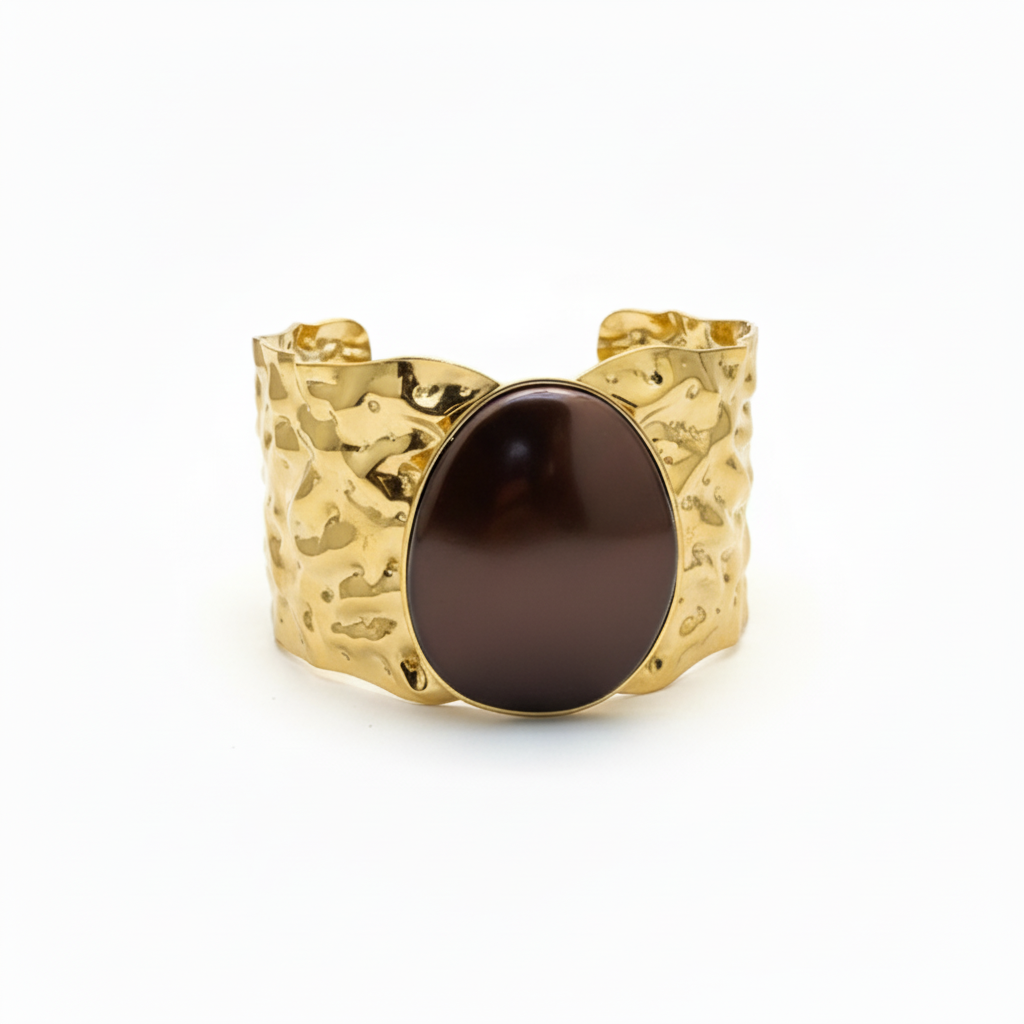 Brazalete Ébano Dorado | Reinas by Stravaganzza Moda