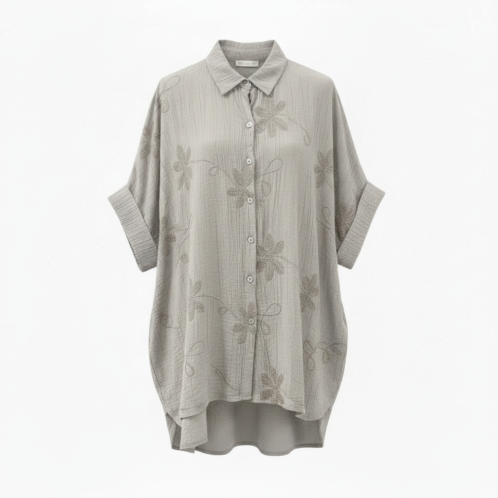 Camisa taupe grisáceo medio