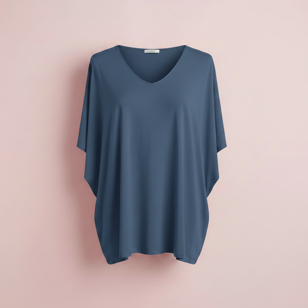 Camiseta azul denim medio