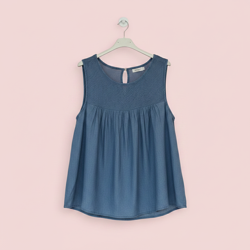 Camiseta azul denim