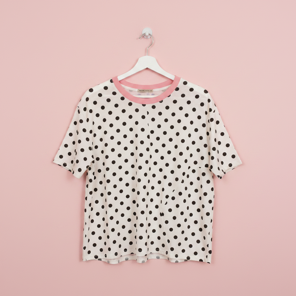 Camiseta Polka Blanca percha