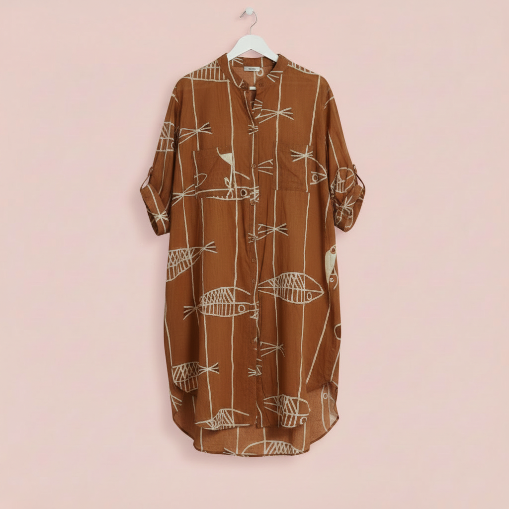 Camisola Marrón Transparente