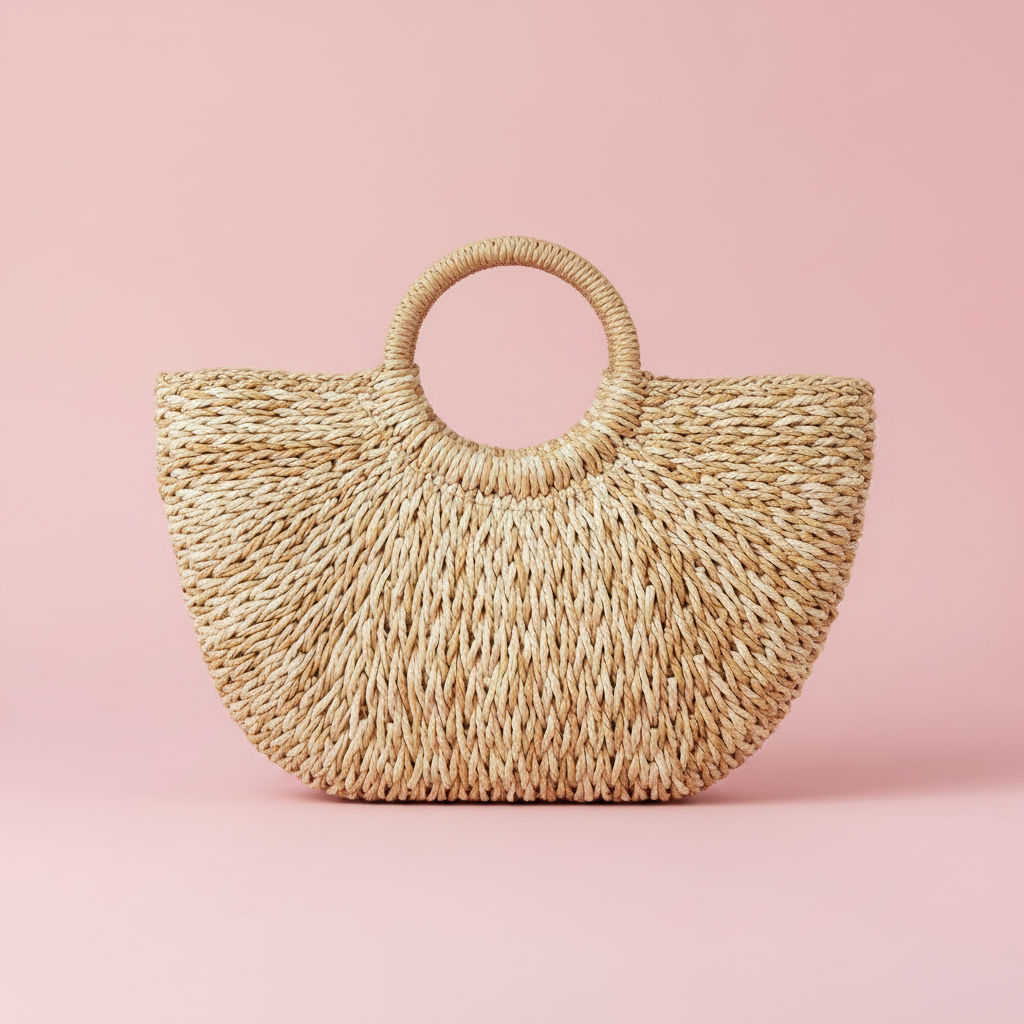 Cesta Pradera color mimbre