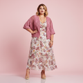Chaqueta Marsala - Paqui vestido floral