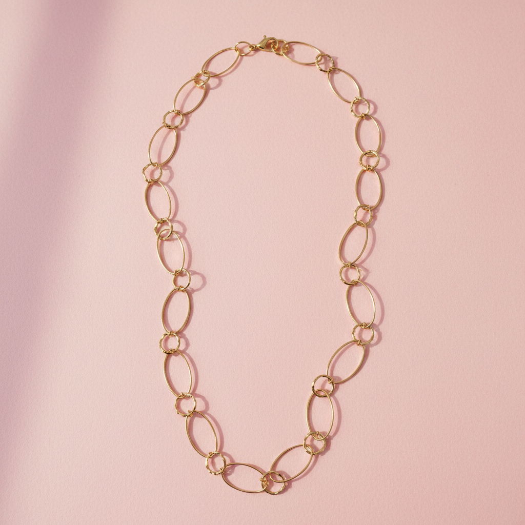 Collar cadena dorada producto