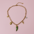 Collar charms amuleto verde