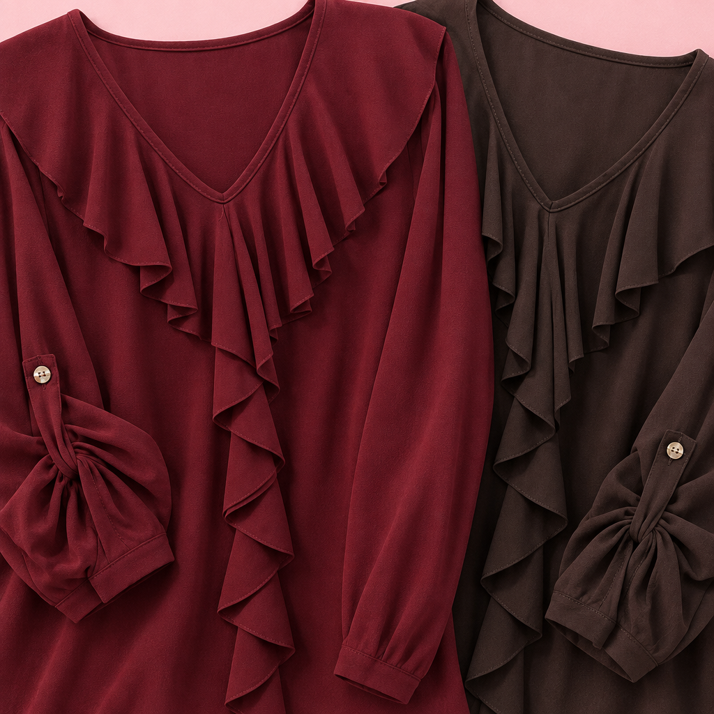 Detalle del volante y la tela de la Blusa Julieta