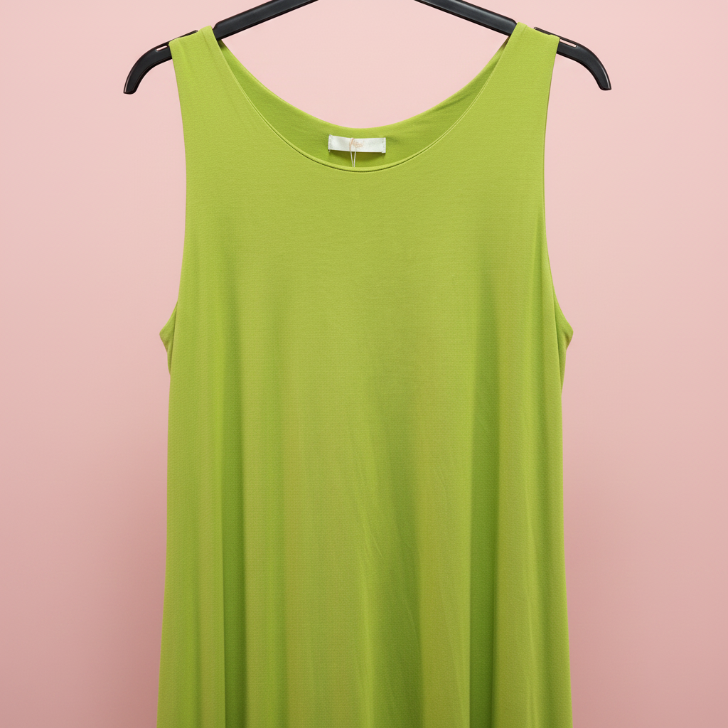 Detalle vestido verde lima