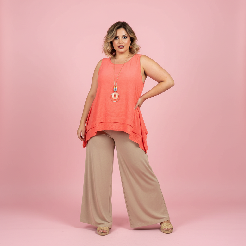Foto 1 - Modelo estudio fondo rosa