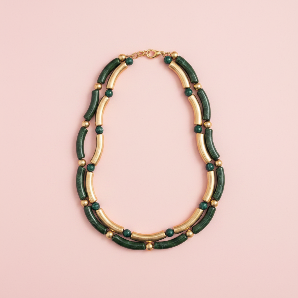 Collar Bambú Verde