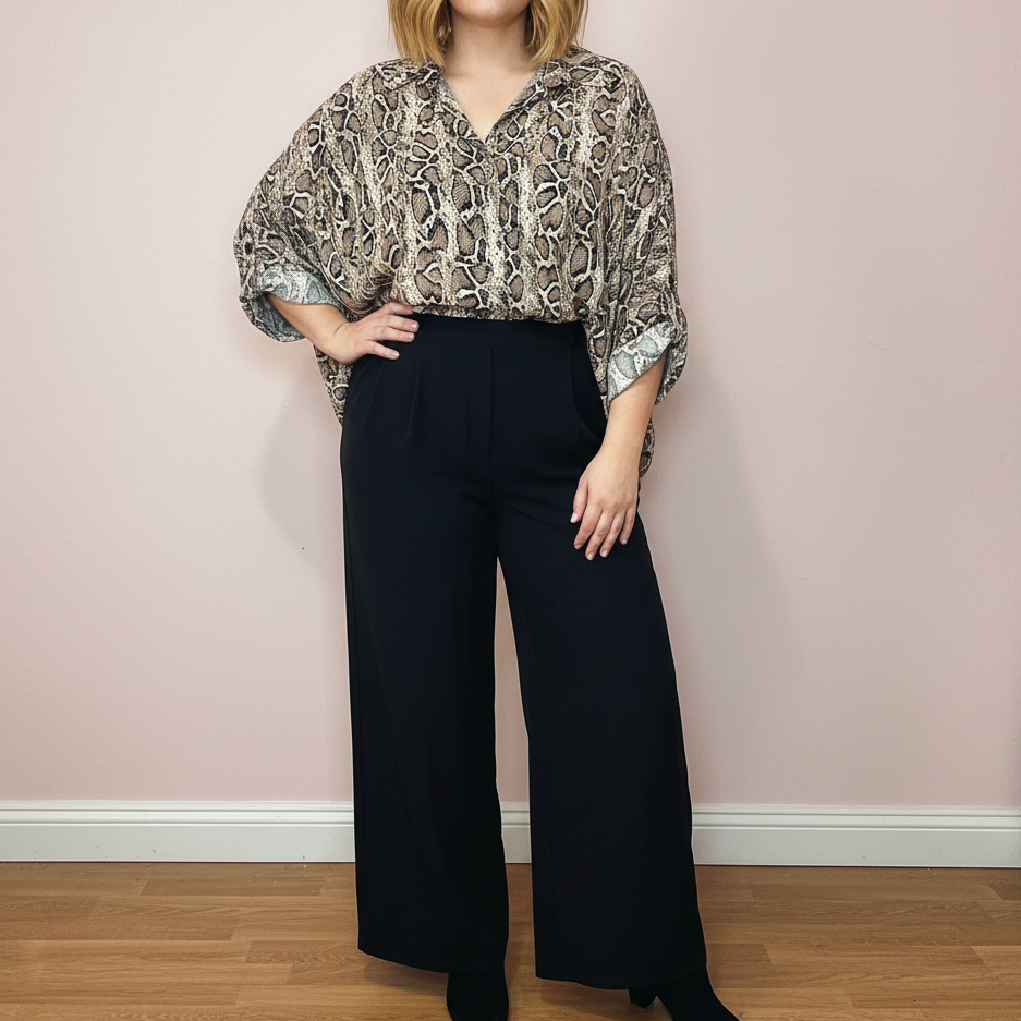 Camisa Animal Print Fluida