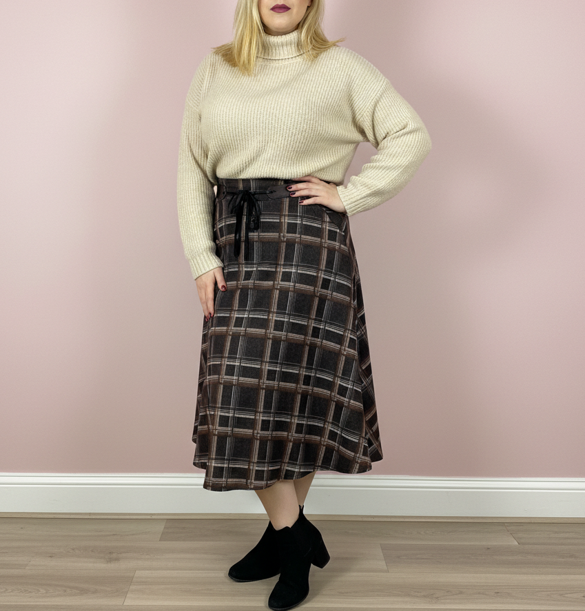 Falda Tartán Midi