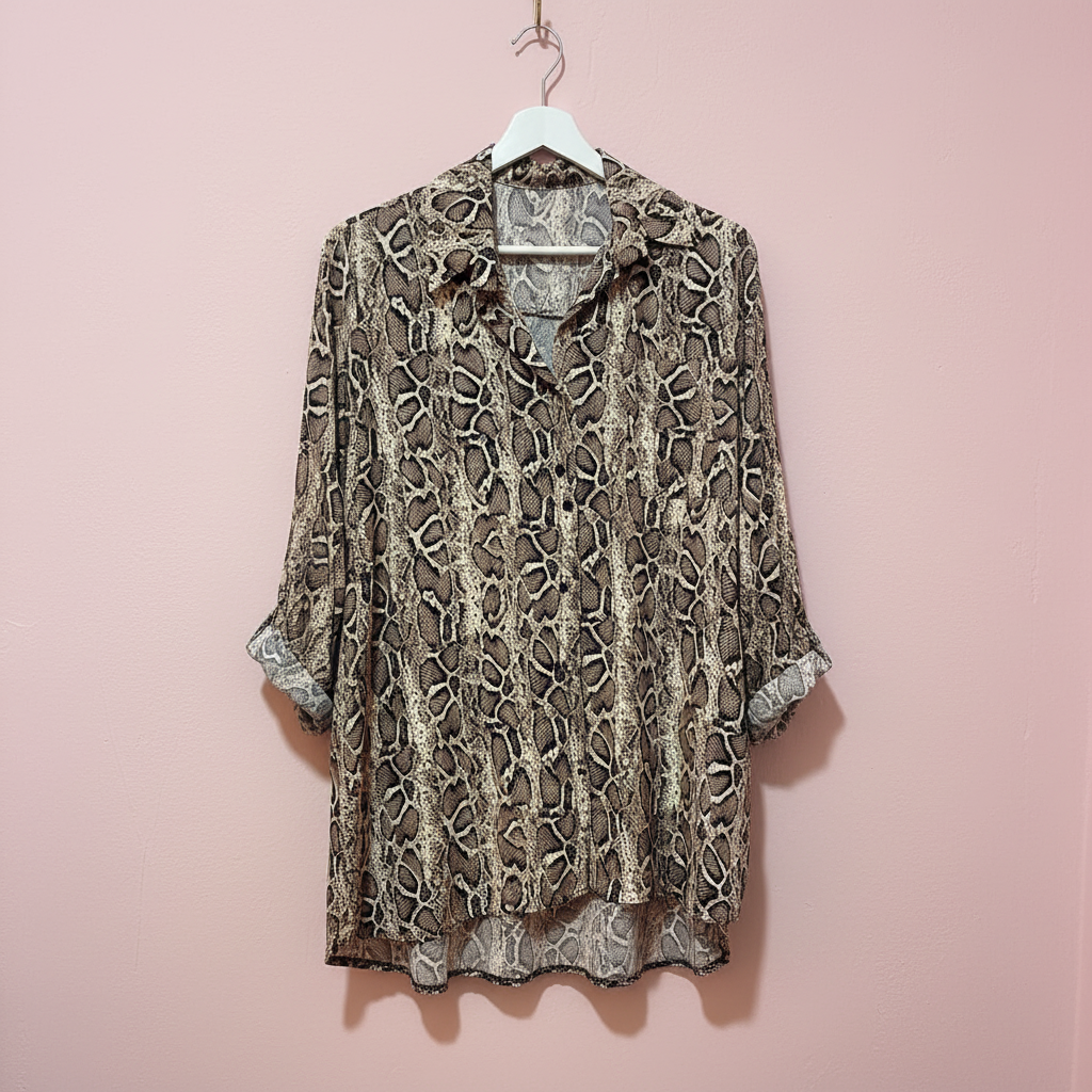 Camisa Animal Print Fluida
