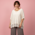 Jersey Camelia con palazzo