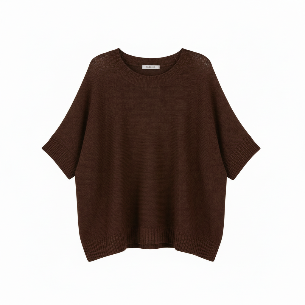 Jersey punto marrón oscuro