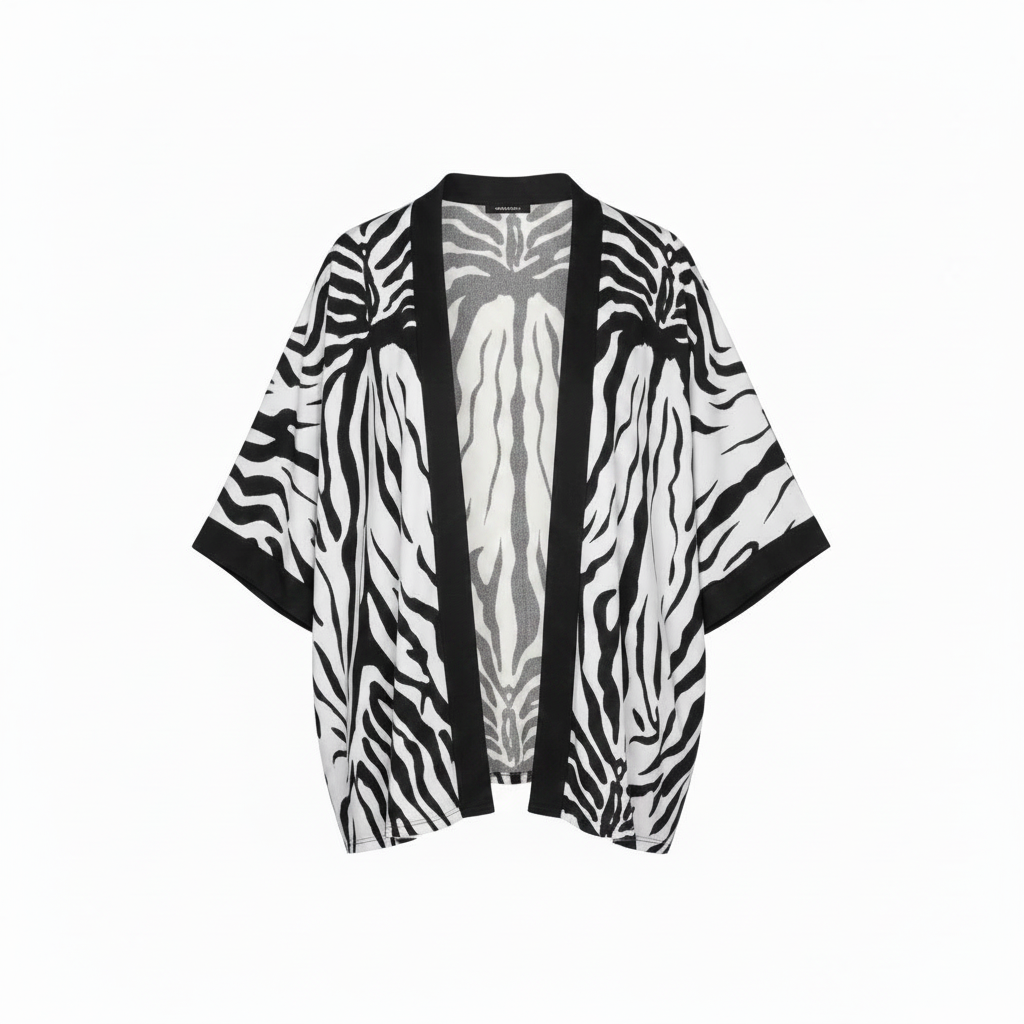 Kimono Nala Negro - Fondo blanco