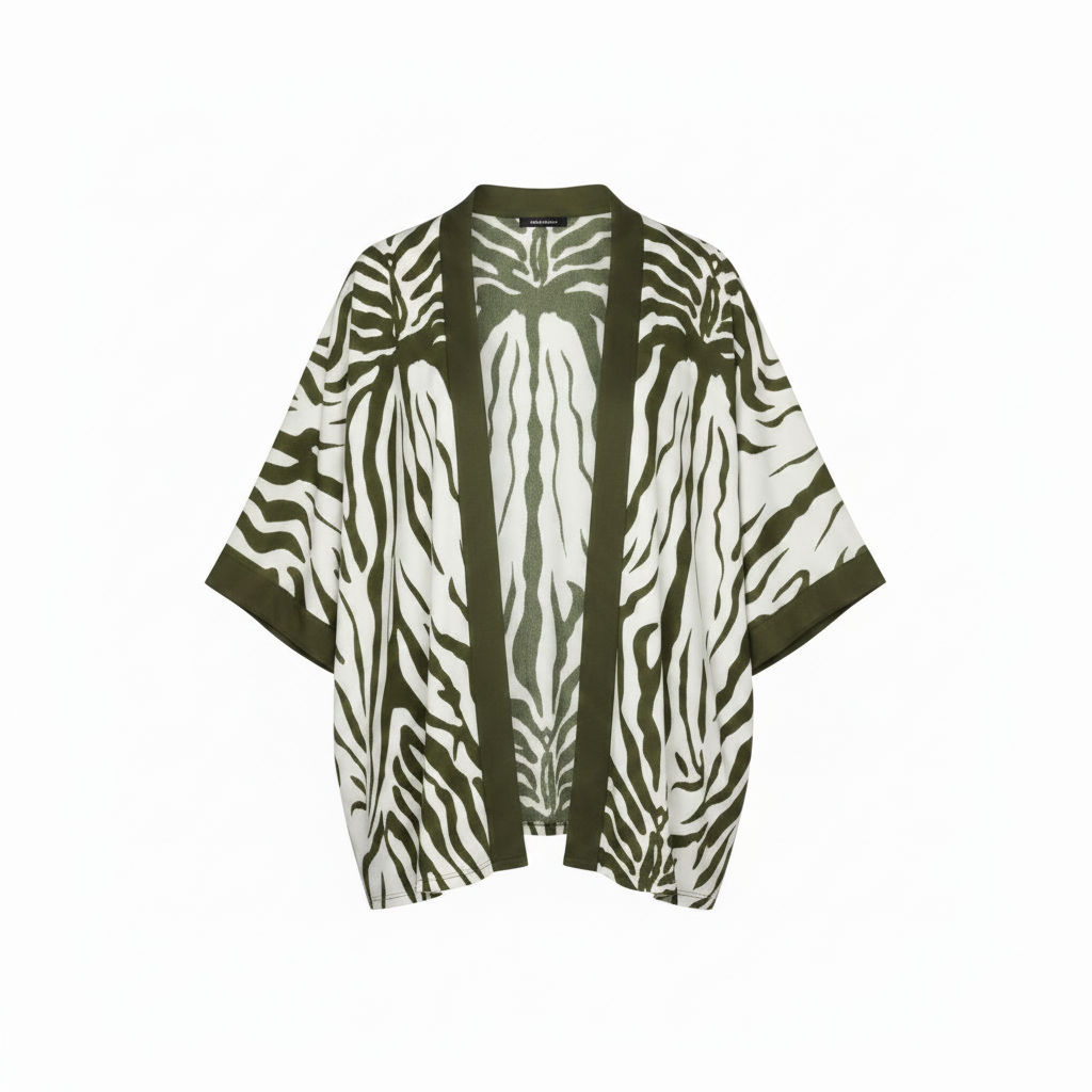 Kimono Nala Verde Militar - Fondo blanco