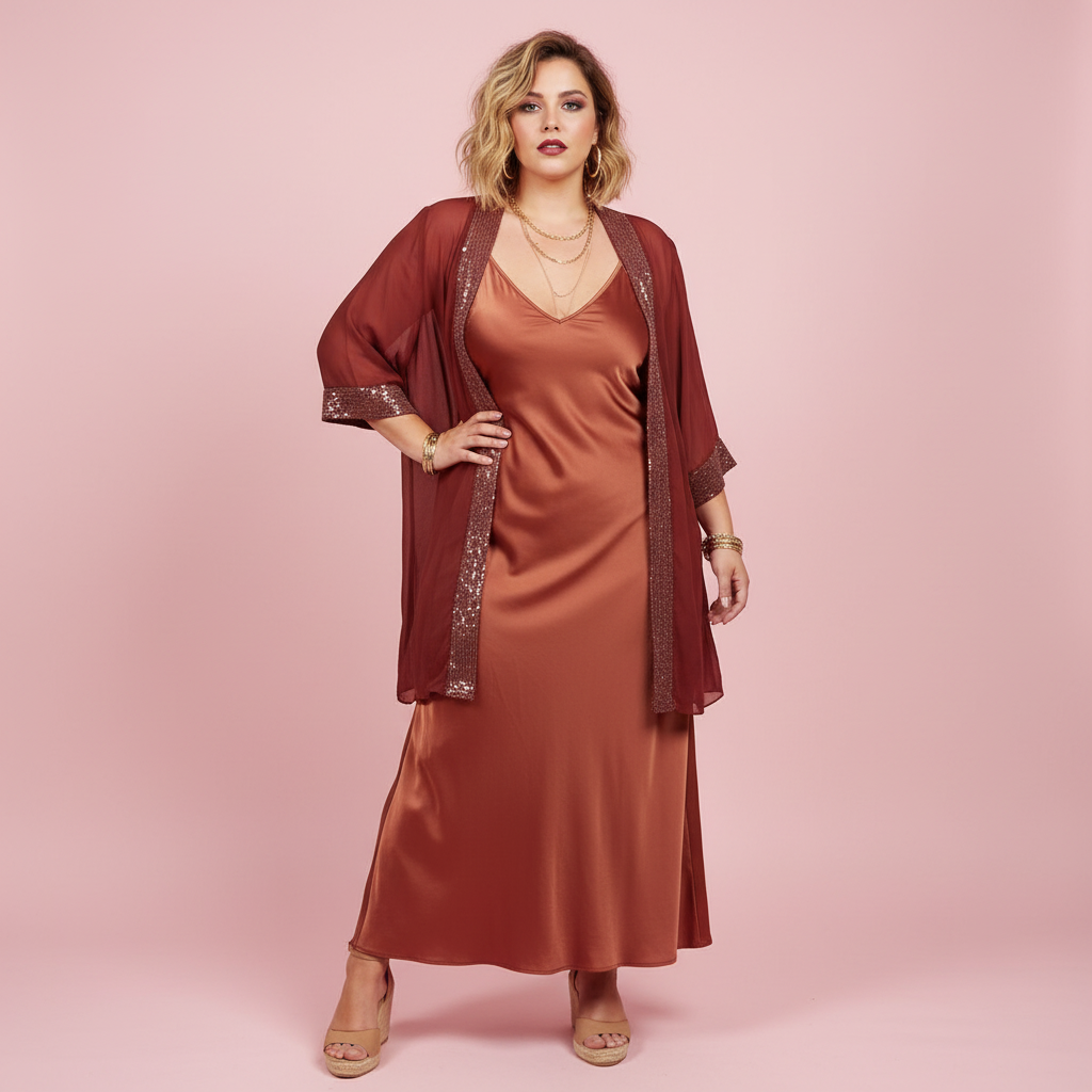 Kimono Scarlet - Paqui joven fondo rosa
