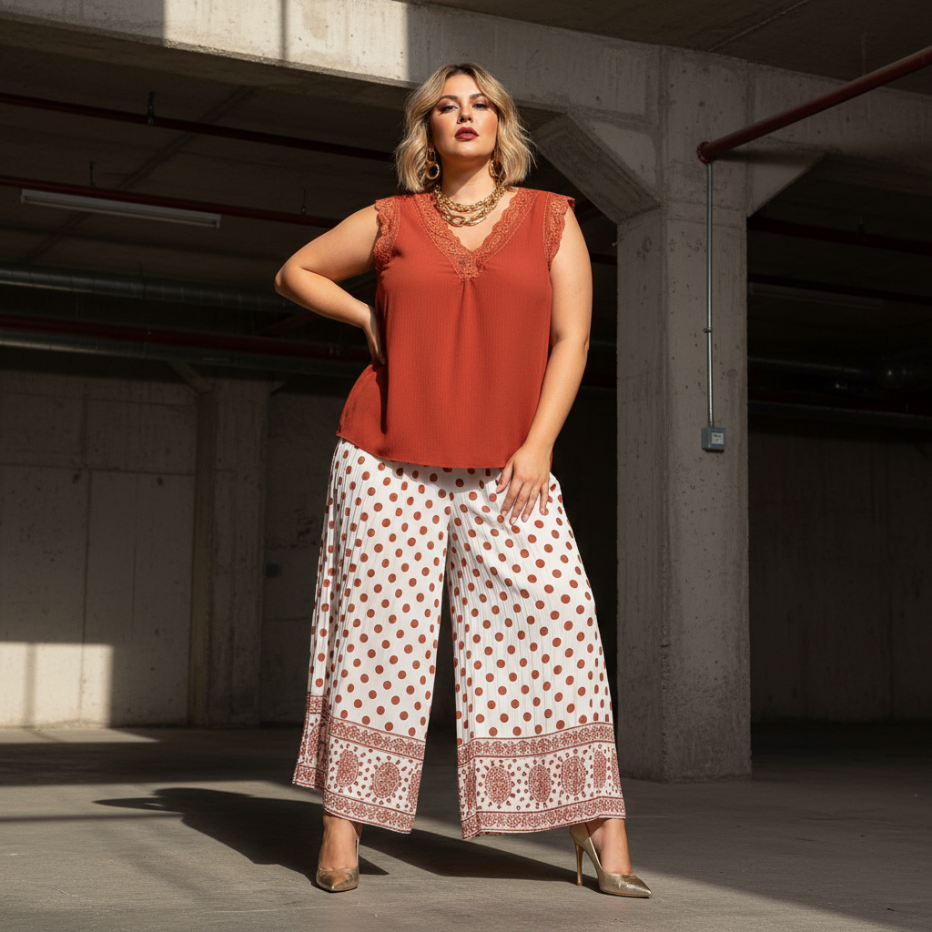 Lencera Teja Paqui urbana con pantalón Rivera