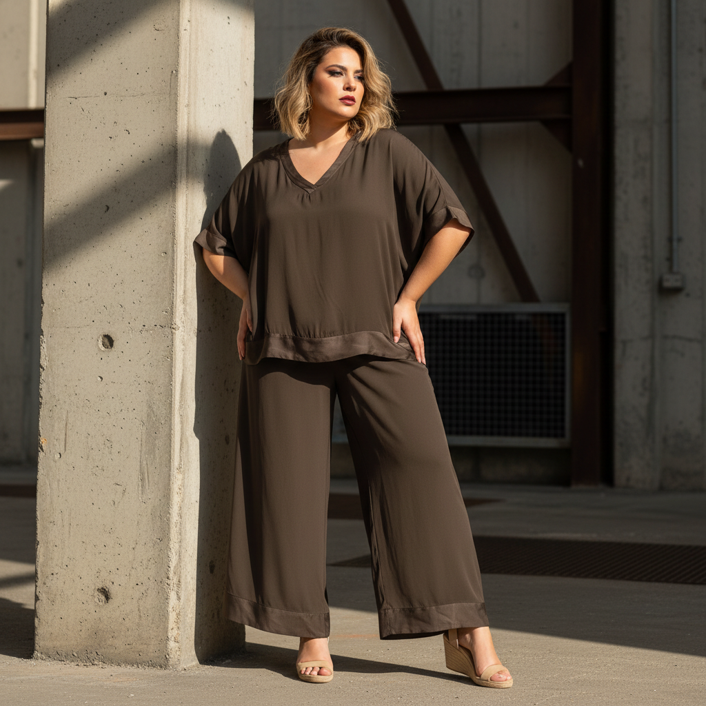 Modelo exterior blusa por fuera