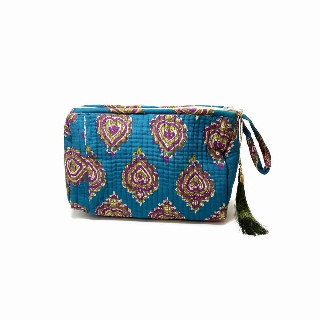 Neceser Damasco turquesa | Reinas by Stravaganzza Moda