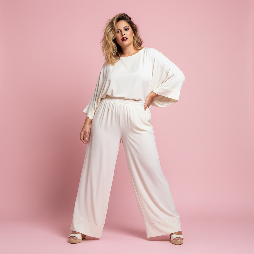 Pantalón Air - Modelo estudio marfil