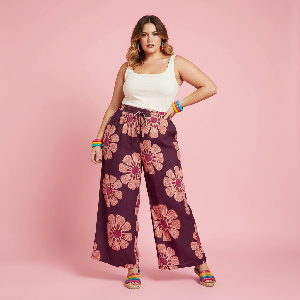 Pantalón Dahlia - Modelo burdeos