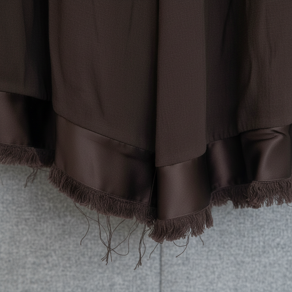 Pantalón Ibiza detalle bajo satinado deshilachado